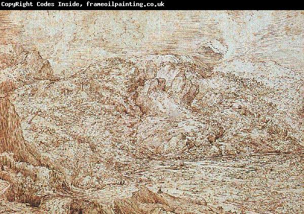 BRUEGEL, Pieter the Elder Landscape of the Alps
